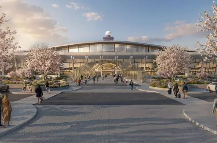 Conceptual rendering of the proposed Dulles International Airport project