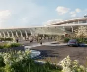 Wizualizacja koncepcyjna proponowanego projektu międzynarodowego lotniska Dulles