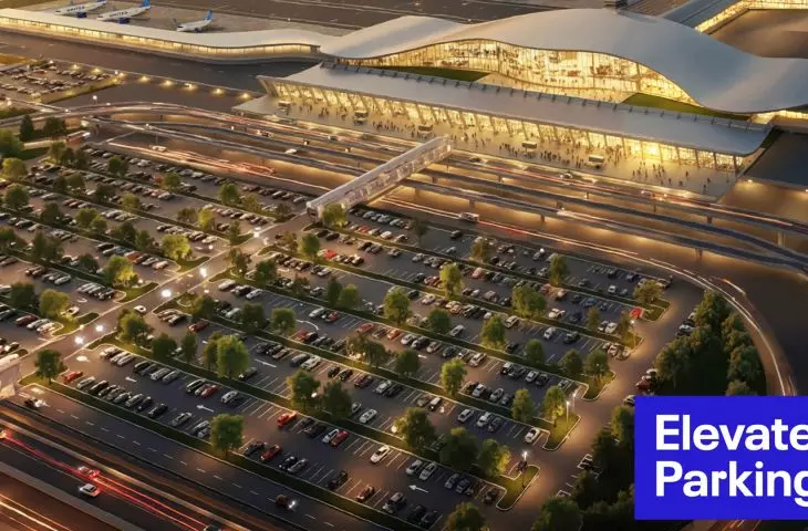 Conceptual rendering of the proposed Dulles International Airport project