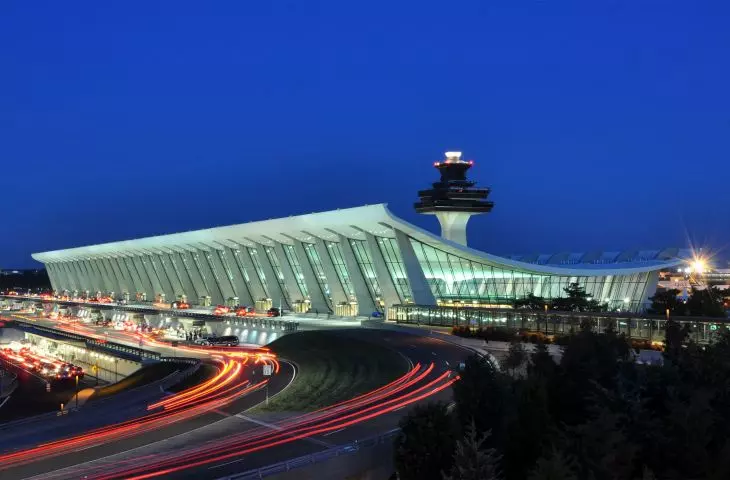 The main terminal at Washington Dulles International Airport in Virginia, USA.
