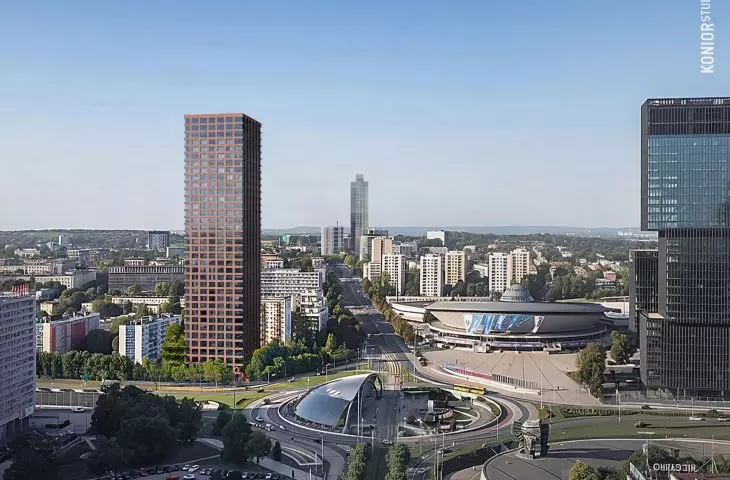 The Chorzowska 1 skyscraper in Katowice will be as tall as the tower in the .KTW complex