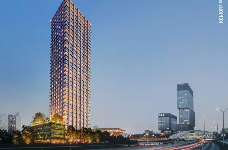 The Chorzowska 1 skyscraper in Katowice will be 132 meters tall