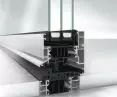 Low, barrier-free threshold on the Schüco AW CT 72 balcony door.