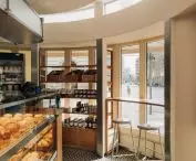 All the furniture was designed in a curved shape