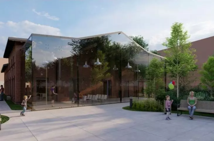 The former pumping station will be fitted with glass panels 