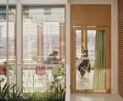 The glass walls ensure that activities taking place in each room remain visible to other users