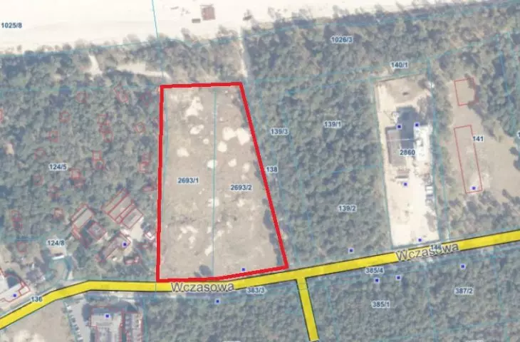 A lot on Wczasowa Street that will be developed