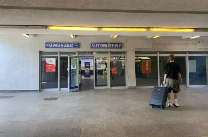 The bus station in Gdańsk on 3 Maja Street