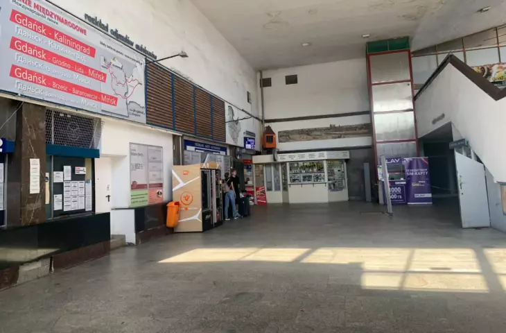 The Gdańsk bus station is in terrible condition today 