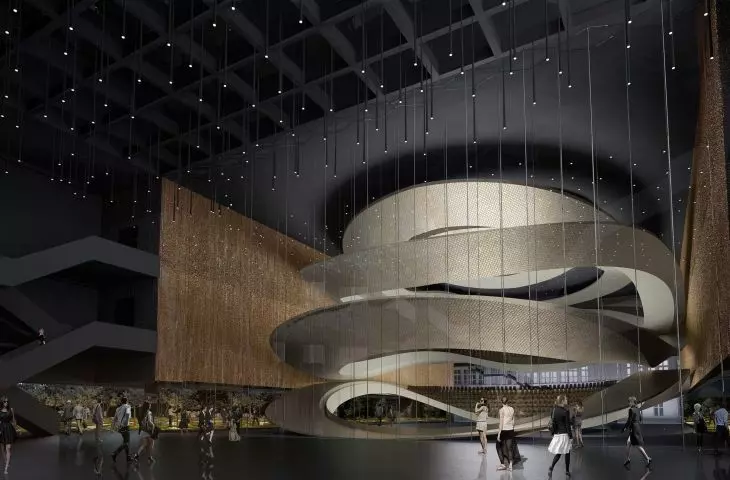 The Sinfonia Varsovia concert hall is to be visible from the glass-enclosed foyer
