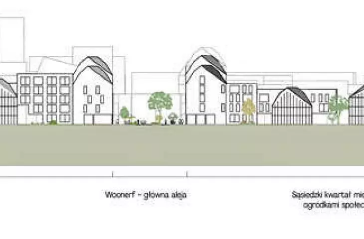 cross-section A-A through the site