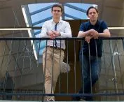Mikołaj Zajda i Jacob van Rijs w nowej rotterdamskiej pracowni MVRDV