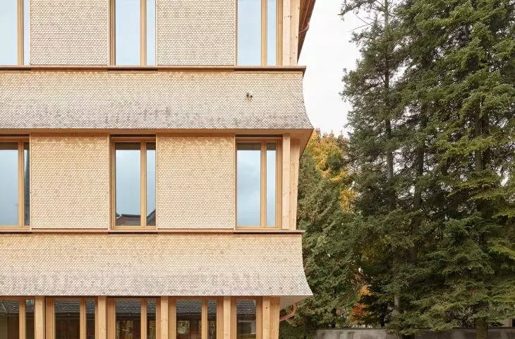 The new Bossard Schule building in Unterägeri, designed by Gut Deubelbeiss Nill Architekten