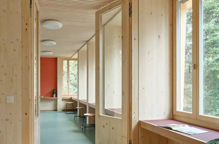 The new Bossard Schule building in Unterägeri, designed by Gut Deubelbeiss Nill Architekten