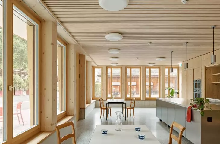 The new Bossard Schule building in Unterägeri, designed by Gut Deubelbeiss Nill Architekten