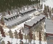 a bird's-eye view from the north