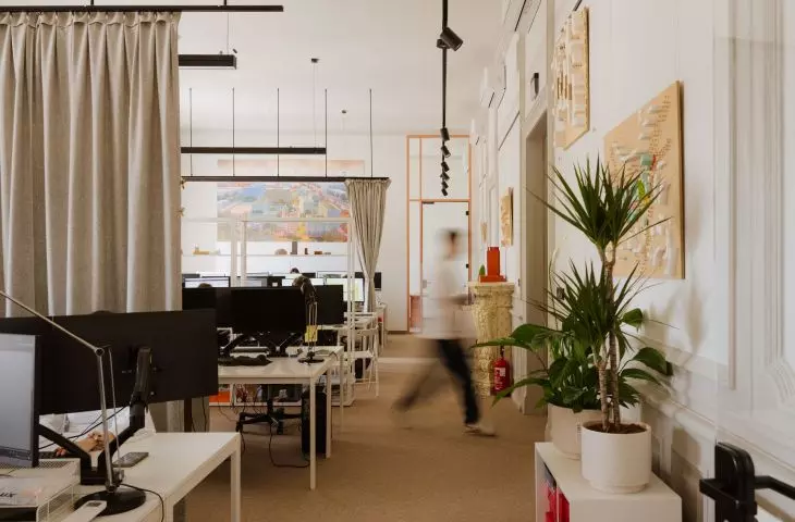 A wealth of historical details has been preserved in BBGK Architekci's new studio