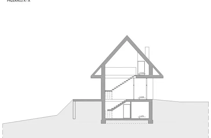Cross-section of a house in the Tatra Mountains
