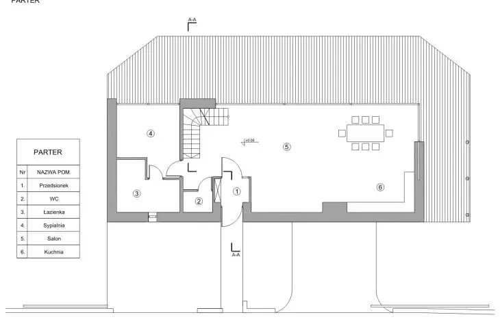 First floor plan - House in the Tatra Mountains