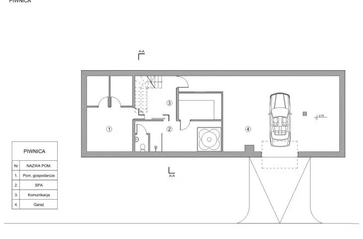 Basement plan - House in the Tatra Mountains