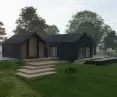 visualization, view of terraces and pool