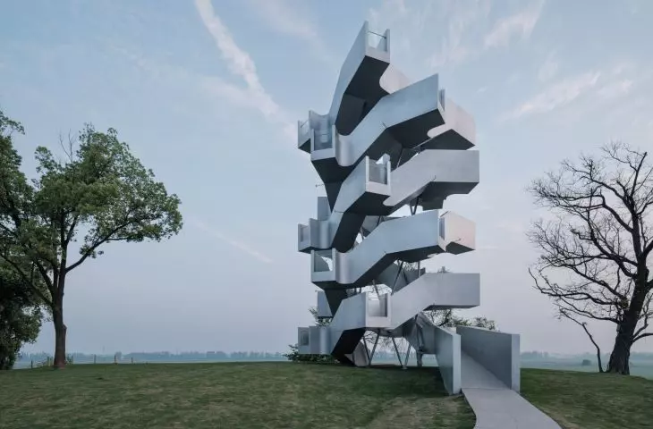 Chenhu Migratory Bird Observation Tower w Wuhan projektu Xiang Architects