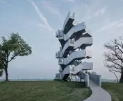 Chenhu Migratory Bird Observation Tower in Wuhan, designed by Xiang Architects