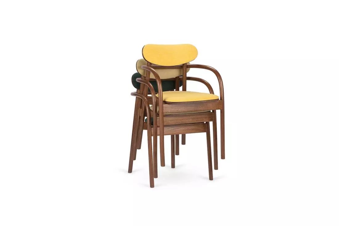 Drewniany fotel. Designerski fotel. Design XX wieku