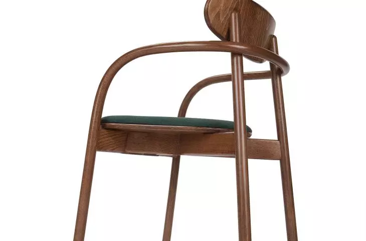 Armchair made with 19th century wood bending technique