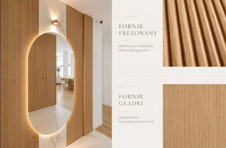 10.50 PW 27/07 half-round milled veneer and the color-matched 10.50 ALPI Vienna Oak Striped veneer