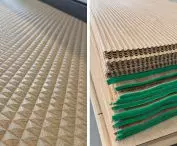 For each color of milled veneer, a smooth veneer is available in a corresponding color.
