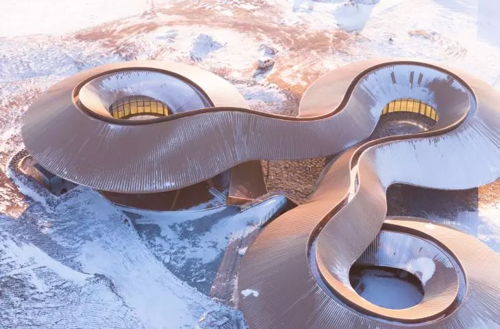 Volcano-In Visitor Center in Xilinhot, Inner Mongolia, designed by PLAT ASIA