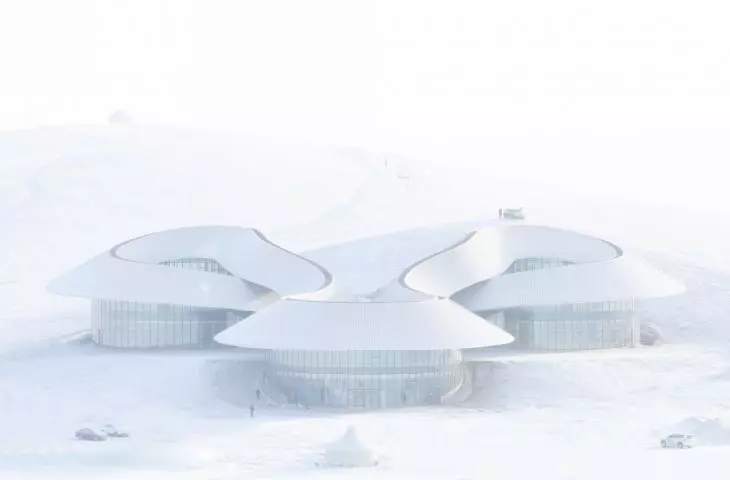 Volcano-In Visitor Center w Xilinhot w Mongolii Wewnętrznej projektu PLAT ASIA