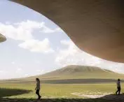 Volcano-In Visitor Center w Xilinhot w Mongolii Wewnętrznej projektu PLAT ASIA