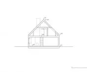 cross-section A-A (version without mezzanine)