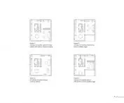 first floor plan variants (version without mezzanine)