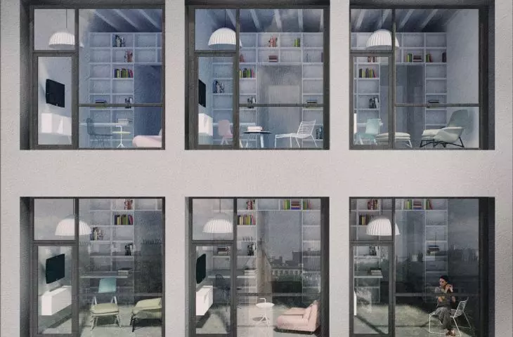 visualization, view of apartments