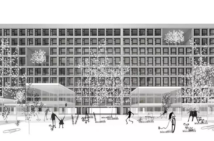 facade of the building