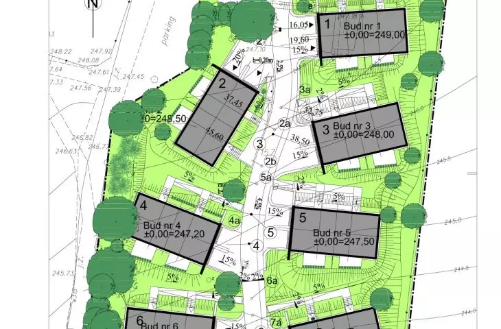 Development of the estate area