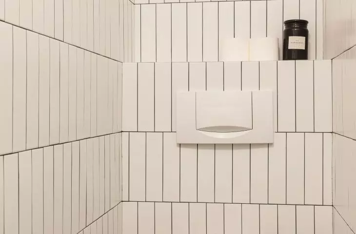 Black and white toilet