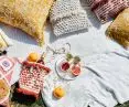 One of the keys to a cozy terrace is cushions