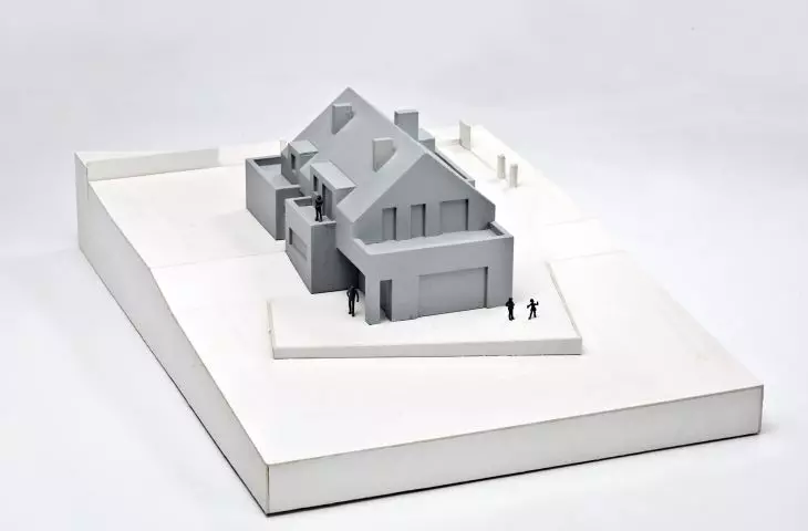 Mock-up of a house in Burow 