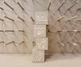 Wooden bookcase with pegs 
