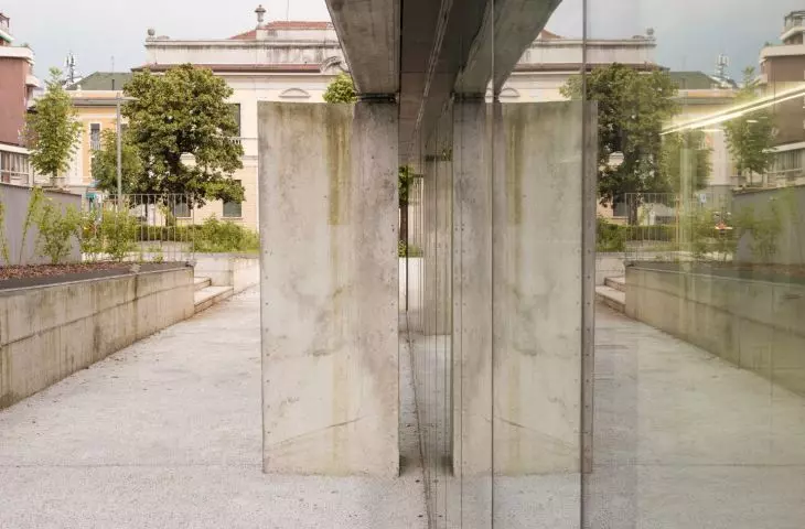 The complex in Sesto Calende, designed by Giulia de Appolonia