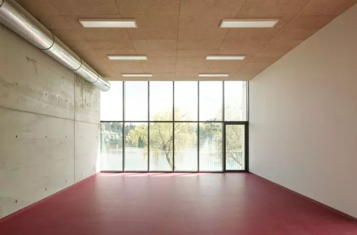 The complex in Sesto Calende, designed by Giulia de Appolonia