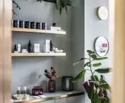 Inside the boutique, there is a lot of greenery