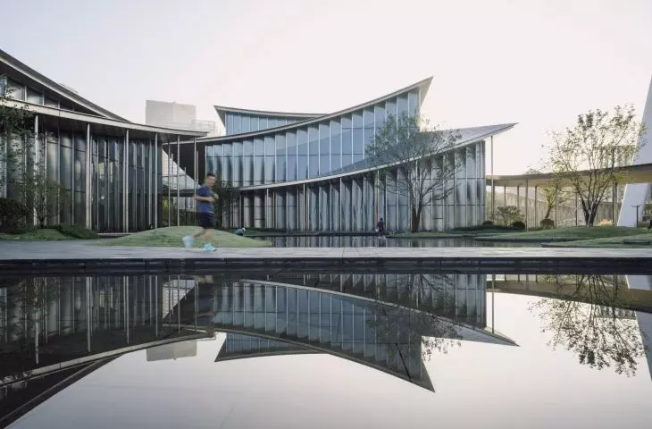 The Suzhou Museum of Contemporary Art on Jinji Lake, designed by BIG
