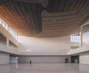 Suzhou Museum of Contemporary Art nad jeziorem Jinji projektu BIG