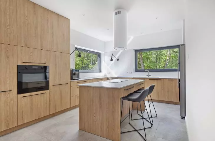 House Zacisze Forest, kitchen interior
