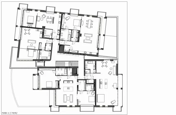 Villa Emmaus, first floor plan